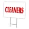 Signmission Cleaners Yard Sign & Stake outdoor plastic coroplast window, C-2436 Cleaners C-2436 Cleaners - alternate 1